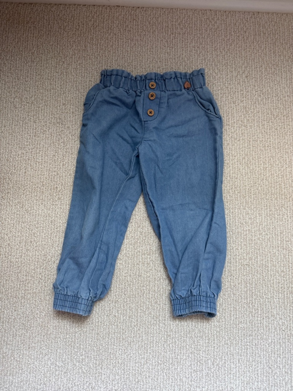 Vince Camuto Kids Denim-Blue Elastic Waist Joggers